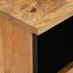 Armario de Noche Natural 40 x 33 x 46 cm Madera de mango maciza