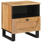 Armario de Noche Natural 40 x 33 x 46 cm Madera de mango maciza