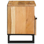 Armario de Noche Natural 40 x 33 x 46 cm Madera de mango maciza