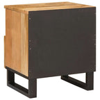 Armario de Noche con cajón 2 pcs Natural 40 x 33 x 46 cm