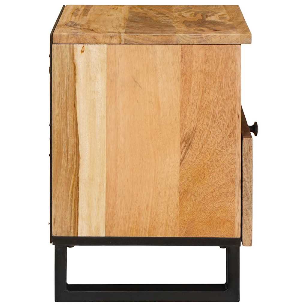 Armario de Noche con cajón 2 pcs Natural 40 x 33 x 46 cm