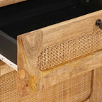 Armario de Noche Natural 50 x 33 x 60 cm Madera de mango maciza