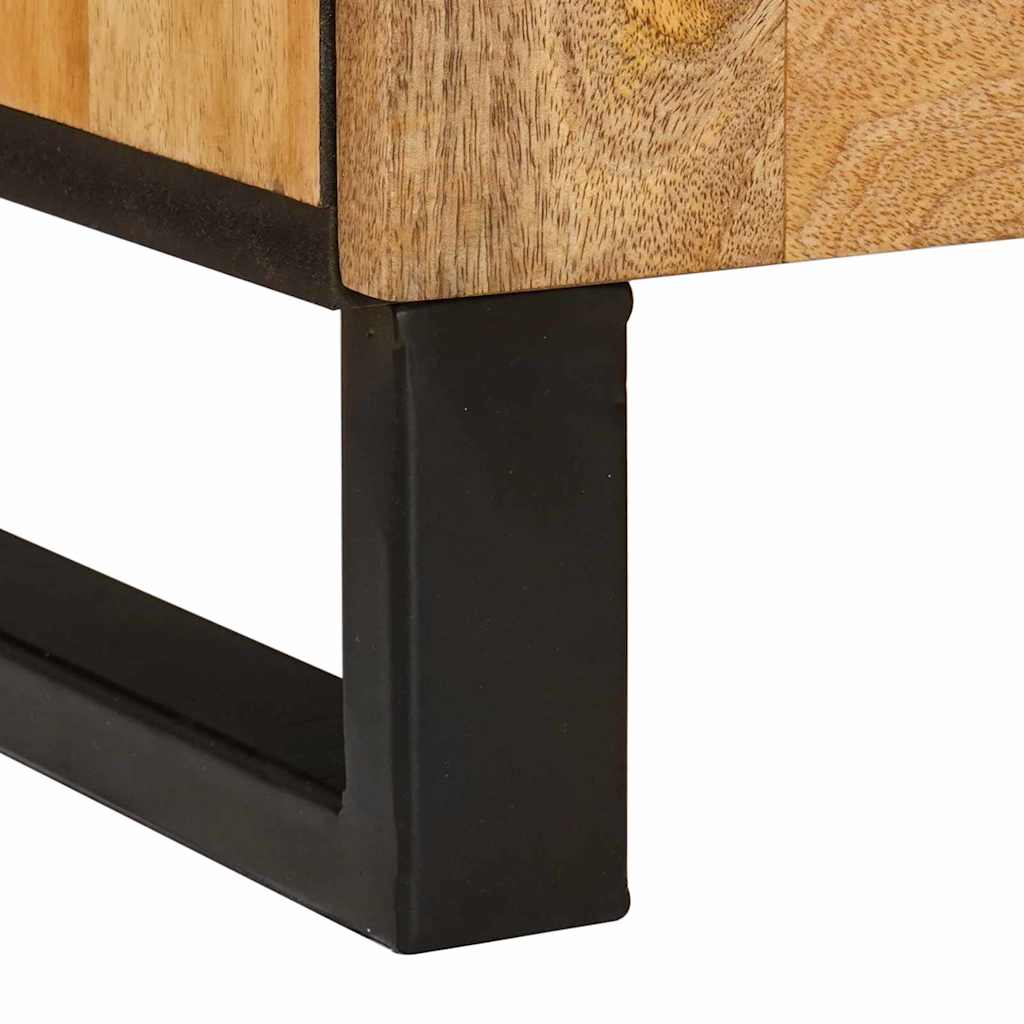 Armario de Noche Natural 50 x 33 x 60 cm Madera de mango maciza