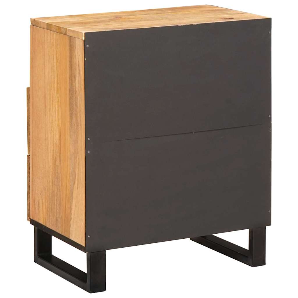 Armario de Noche Natural 50 x 33 x 60 cm Madera de mango maciza