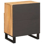 Armario de Noche Natural 50 x 33 x 60 cm Madera de mango maciza