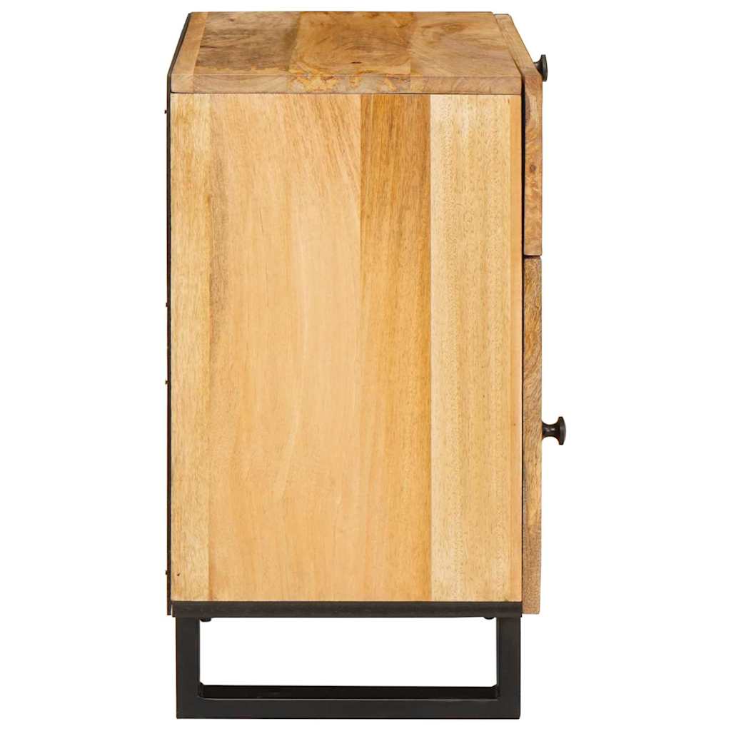 Armario de Noche Natural 50 x 33 x 60 cm Madera de mango maciza