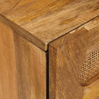 Armario de Noche Natural 50 x 33 x 62 cm Madera de mango maciza