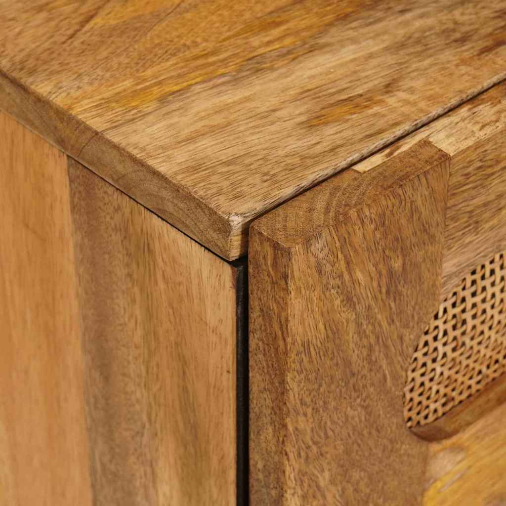 Armario de Noche Natural 50 x 33 x 62 cm Madera de mango maciza