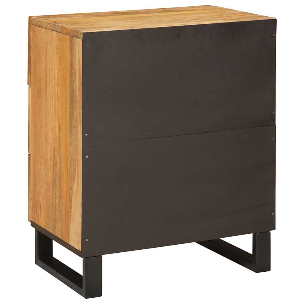 Armario de Noche Natural 50 x 33 x 62 cm Madera de mango maciza