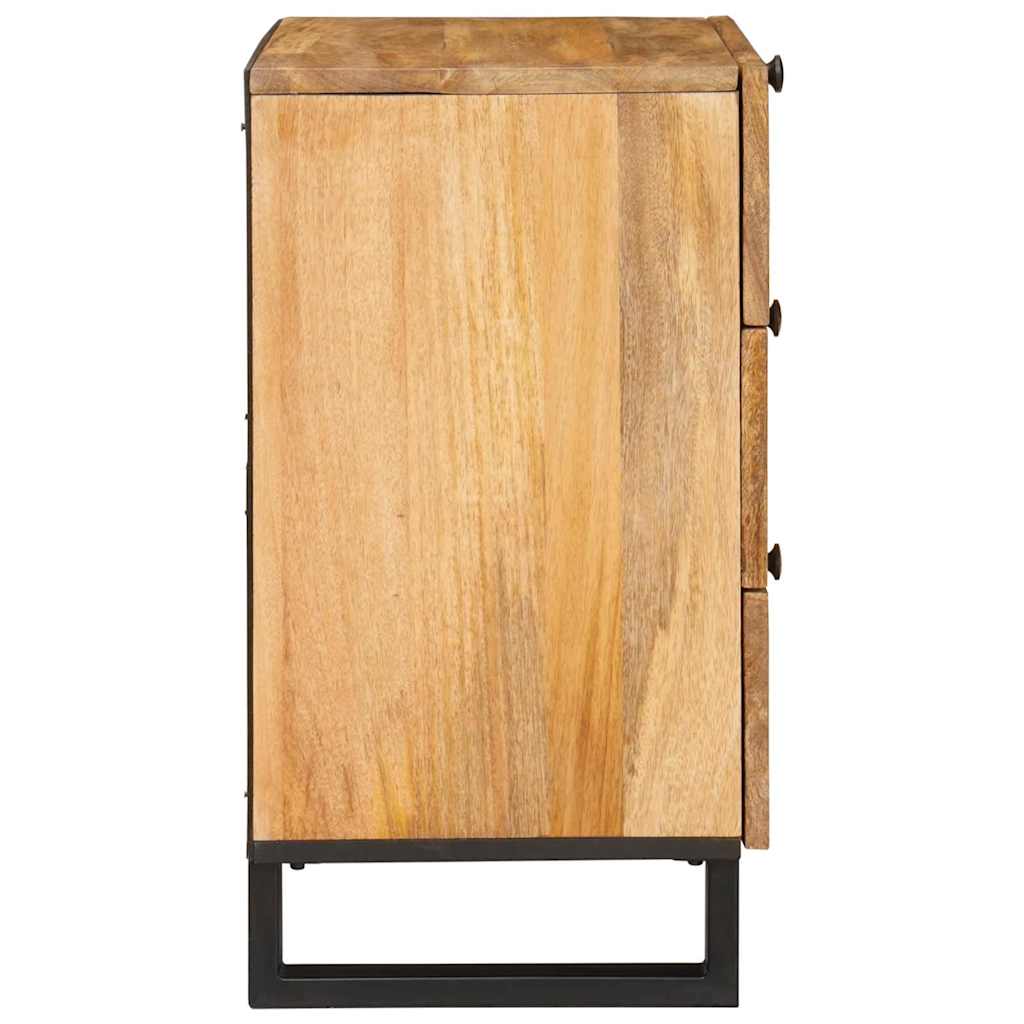 Armario de Noche Natural 50 x 33 x 62 cm Madera de mango maciza
