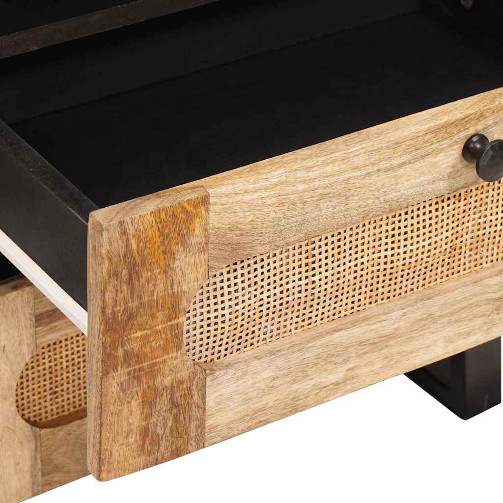 Armario de Noche Natural 50 x 33 x 62 cm Madera de mango maciza