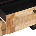 Armario de Noche Natural 50 x 33 x 62 cm Madera de mango maciza