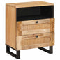 Armario de Noche Natural 50 x 33 x 62 cm Madera de mango maciza