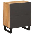 Armario de Noche Natural 50 x 33 x 62 cm Madera de mango maciza