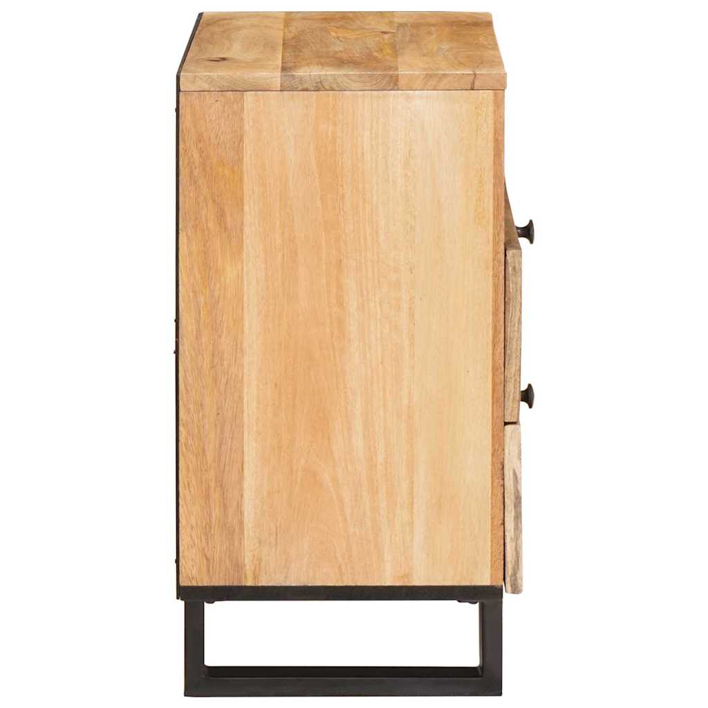 Armario de Noche Natural 50 x 33 x 62 cm Madera de mango maciza