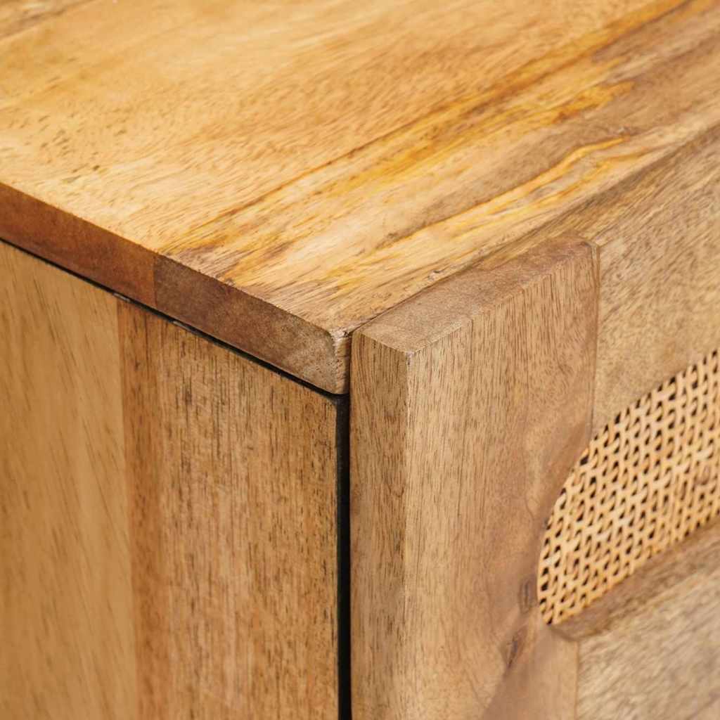 Armario de Noche Natural 50 x 33 x 60 cm Madera de mango maciza