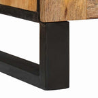 Armario de Noche Natural 50 x 33 x 60 cm Madera de mango maciza