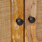 Armario de Noche Natural 50 x 33 x 60 cm Madera de mango maciza