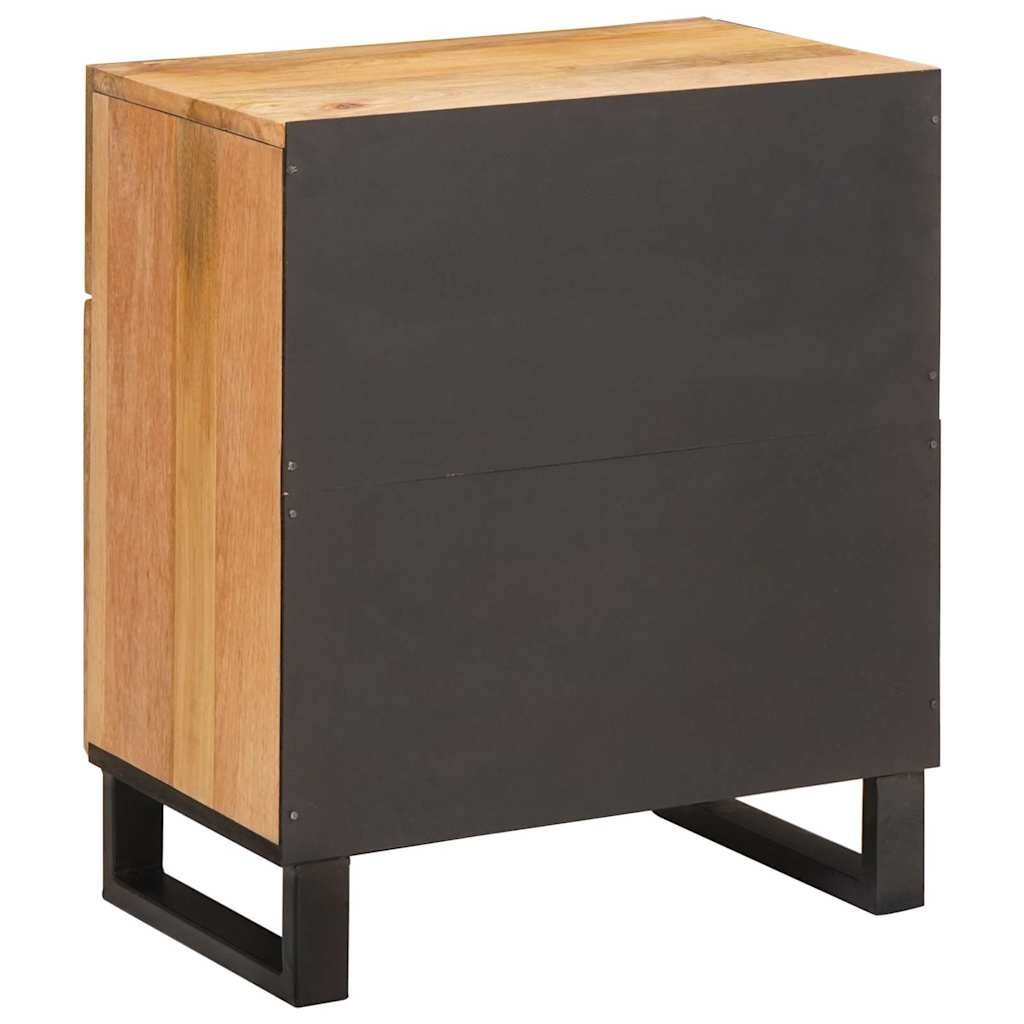 Armario de Noche Natural 50 x 33 x 60 cm Madera de mango maciza