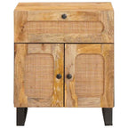 Armario de Noche Natural 50 x 33 x 60 cm Madera de mango maciza