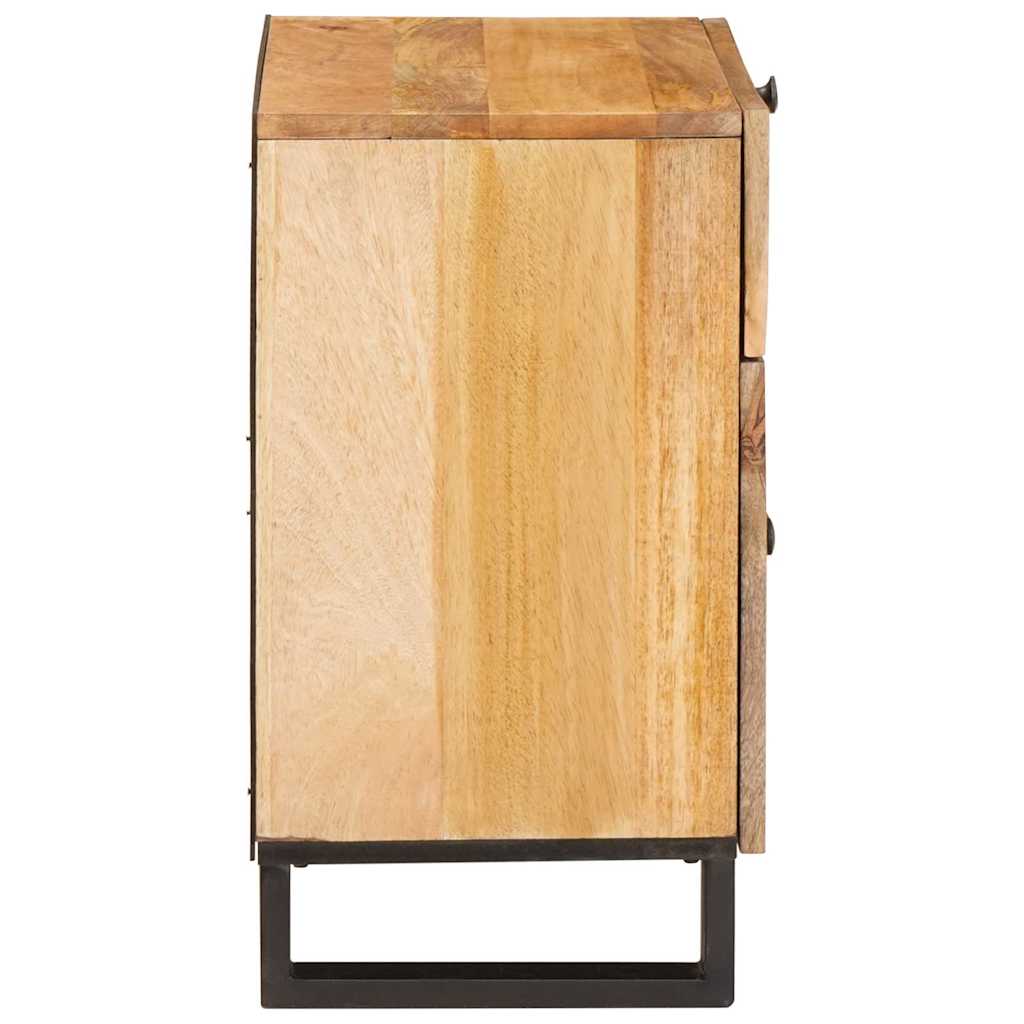 Armario de Noche Natural 50 x 33 x 60 cm Madera de mango maciza
