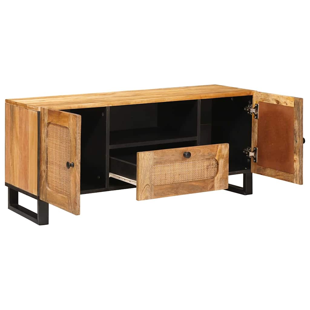 Mueble de TV Marrón 105 x 33 x 46 cm Madera de mango maciza