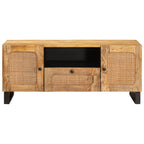 Mueble de TV Marrón 105 x 33 x 46 cm Madera de mango maciza