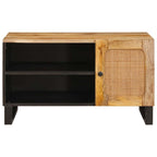 Mueble de TV Marrón 80 x 33 x 46 cm Madera de mango maciza