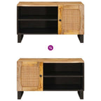 Mueble de TV Marrón 80 x 33 x 46 cm Madera de mango maciza