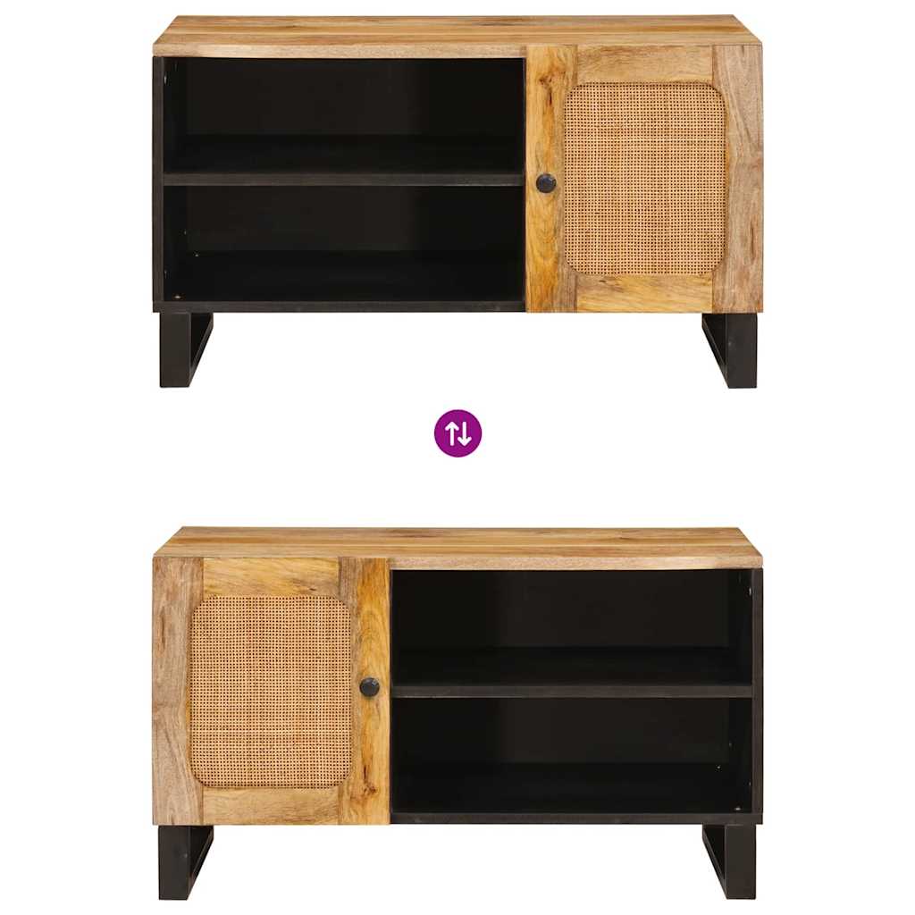 Mueble de TV Marrón 80 x 33 x 46 cm Madera de mango maciza