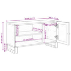 Mueble de TV Marrón 80 x 33 x 46 cm Madera de mango maciza