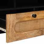 Mueble de TV Marrón 100 x 33 x 46 cm Madera de mango maciza