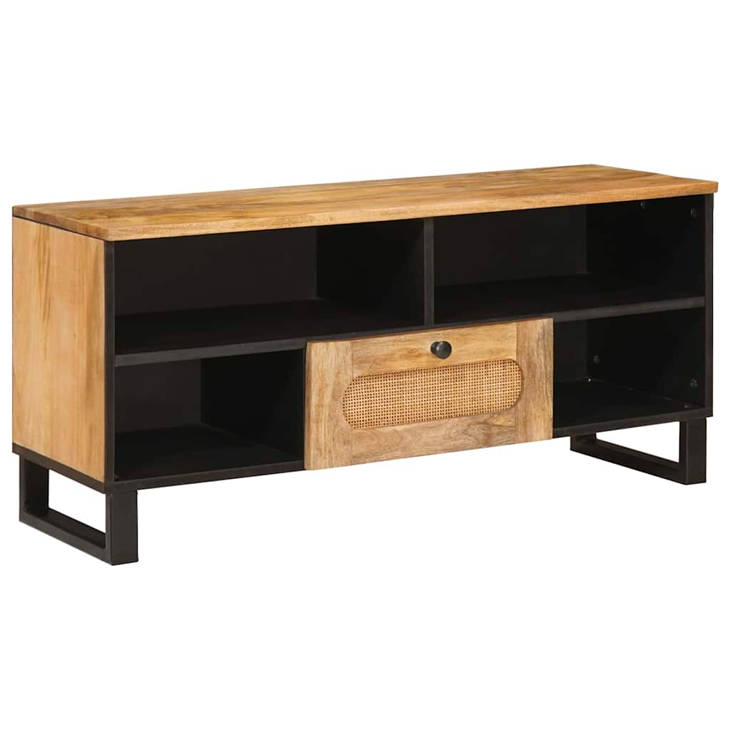 Mueble de TV Marrón 100 x 33 x 46 cm Madera de mango maciza