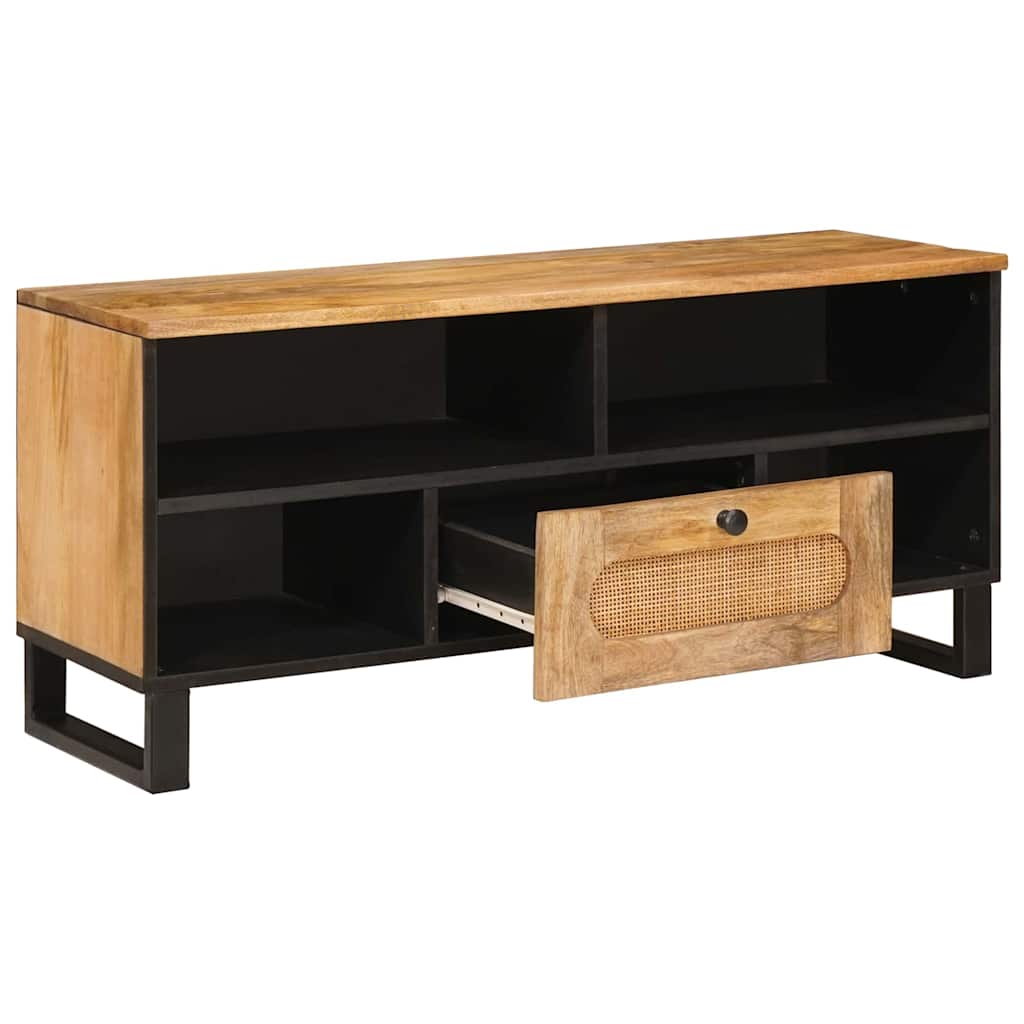 Mueble de TV Marrón 100 x 33 x 46 cm Madera de mango maciza