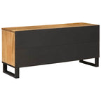 Mueble de TV Marrón 100 x 33 x 46 cm Madera de mango maciza