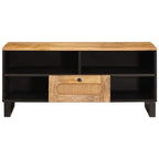 Mueble de TV Marrón 100 x 33 x 46 cm Madera de mango maciza