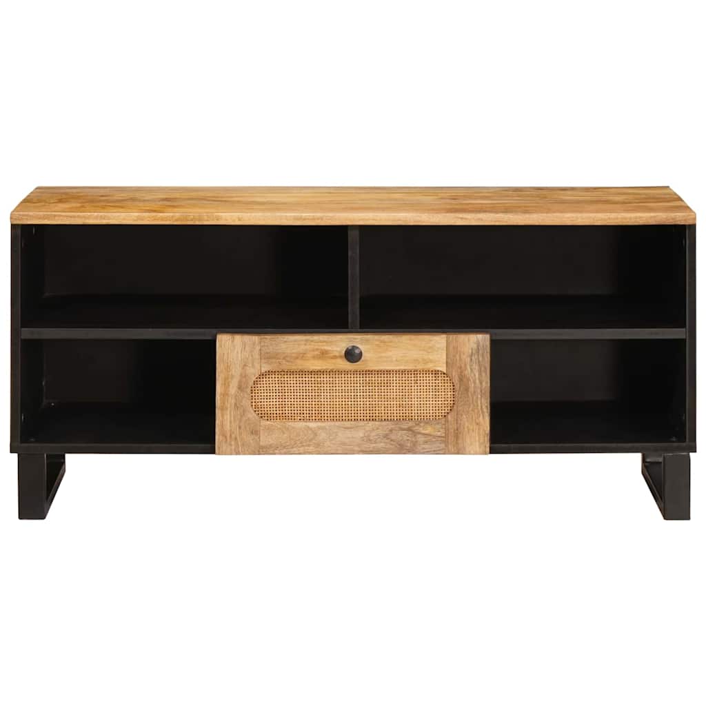 Mueble de TV Marrón 100 x 33 x 46 cm Madera de mango maciza