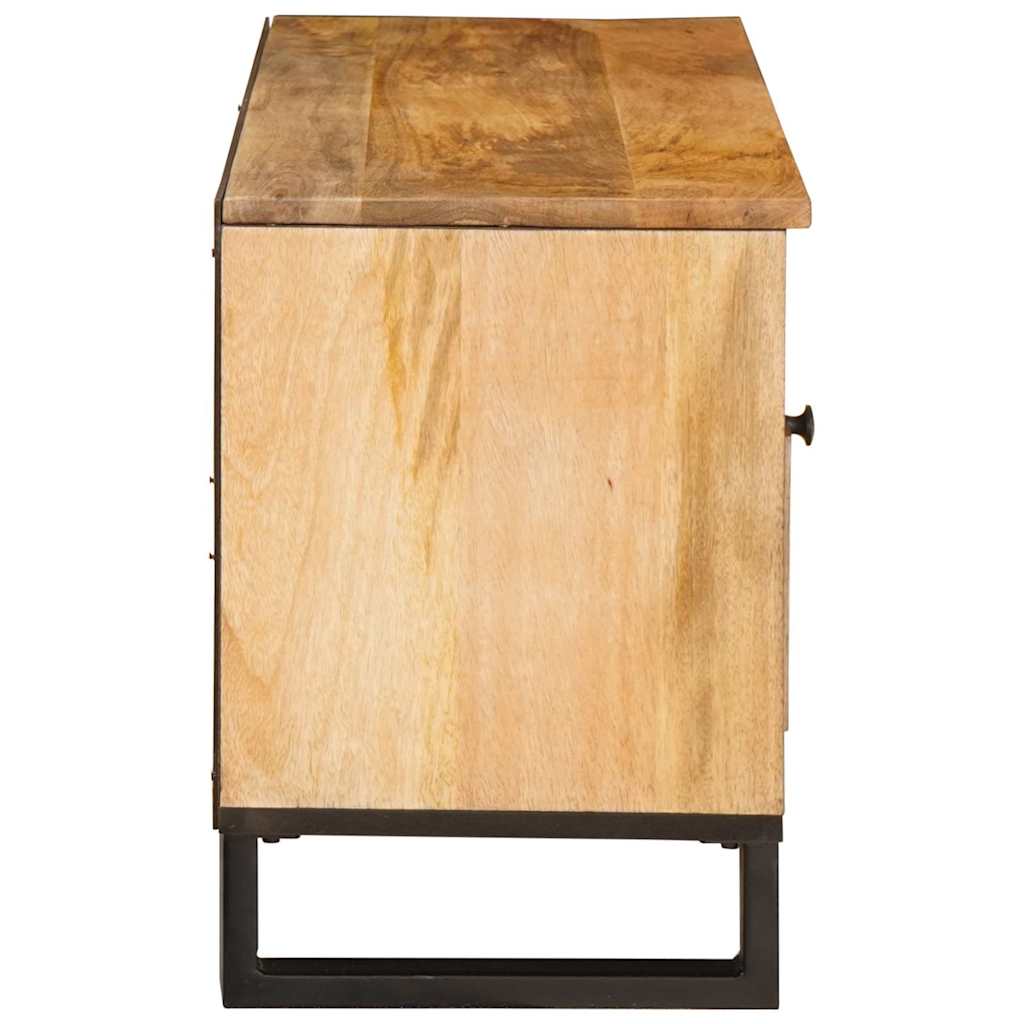 Mueble de TV Marrón 100 x 33 x 46 cm Madera de mango maciza