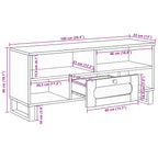 Mueble de TV Marrón 100 x 33 x 46 cm Madera de mango maciza