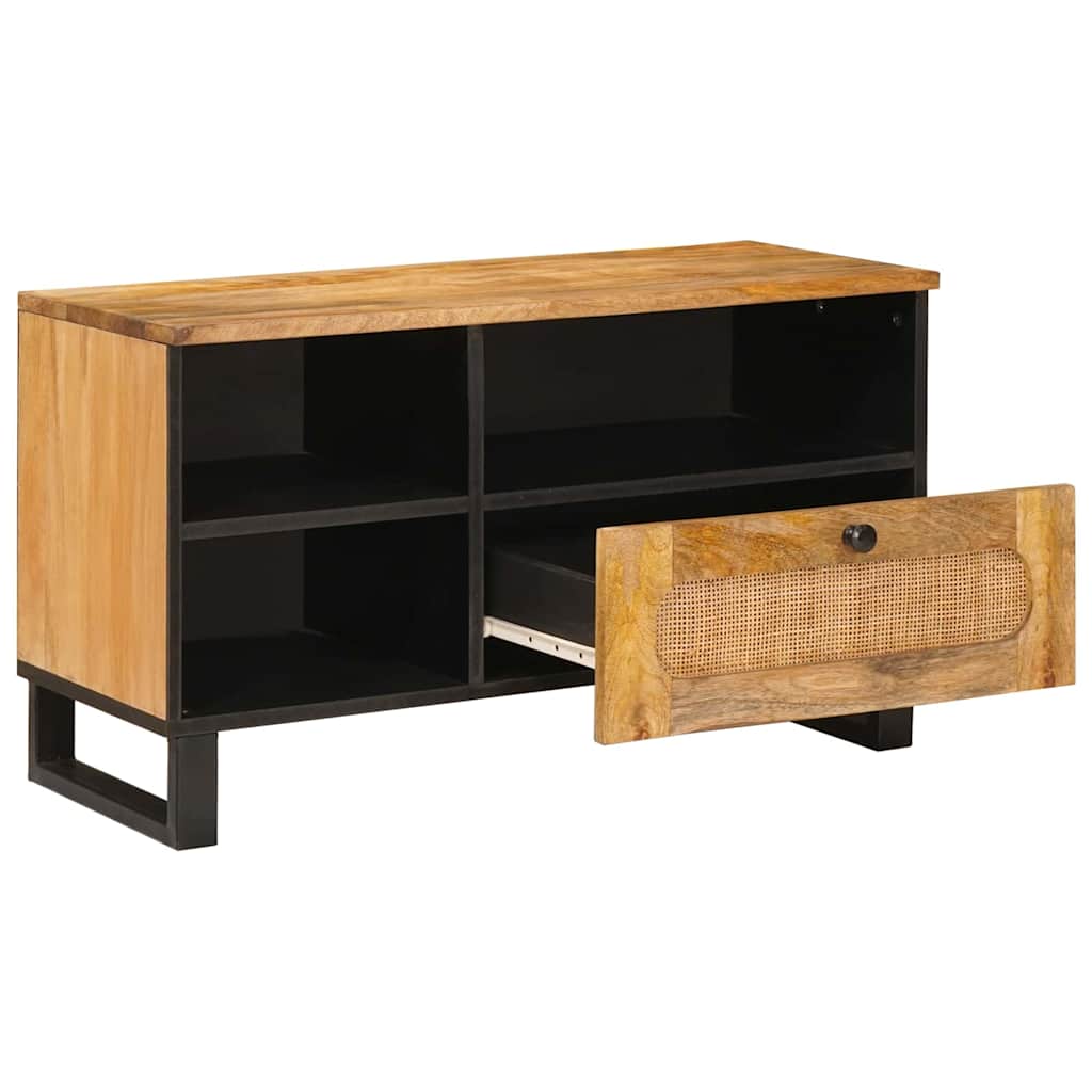 Mueble de TV Marrón 80 x 33 x 46 cm Madera de mango maciza