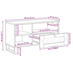 Mueble de TV Marrón 80 x 33 x 46 cm Madera de mango maciza