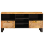 Mueble de TV Marrón 100 x 33 x 46 cm Madera de mango maciza