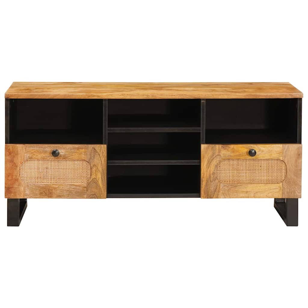 Mueble de TV Marrón 100 x 33 x 46 cm Madera de mango maciza