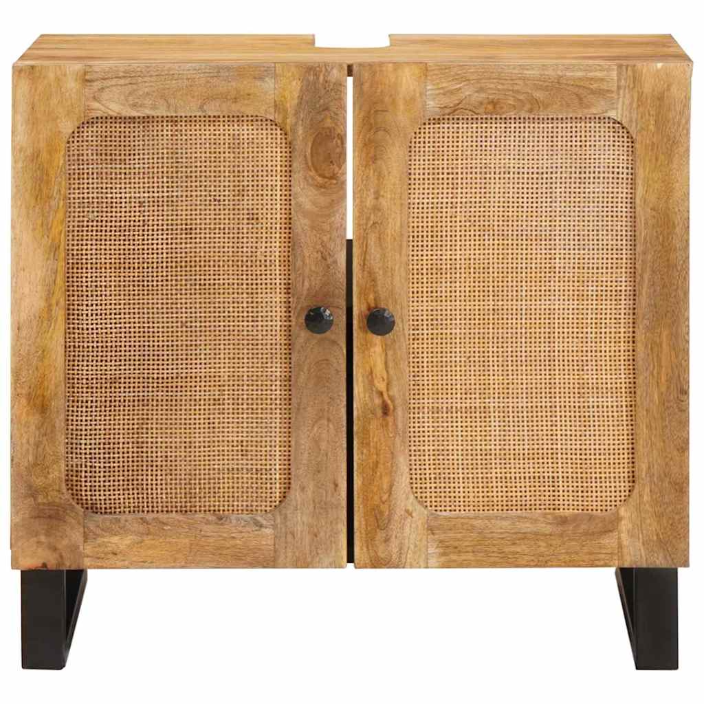 Mueble de lavabo para baño con estante Marrón 62 x 33 x 58 cm