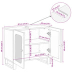 Mueble de lavabo para baño con estante Marrón 62 x 33 x 58 cm