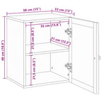 Gabinete Colgante de Baño con estante Marrón 38 x 33 x 48 cm