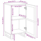 Aparador Marrón 40 x 33 x 75 cm Madera de mango maciza