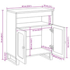 Aparador Marrón 60 x 33 x 75 cm Madera de mango maciza