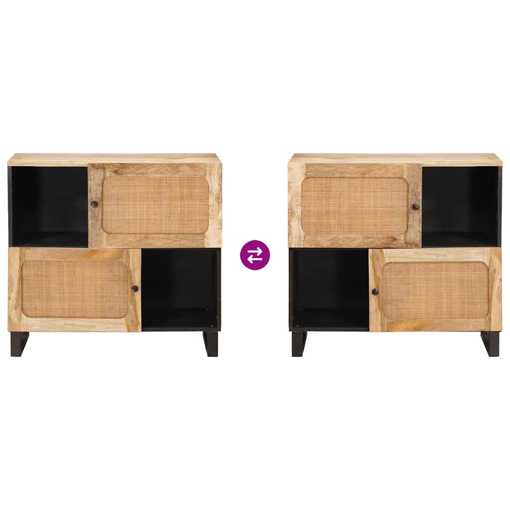 Aparador Marrón 80 x 33 x 75 cm Madera de mango maciza