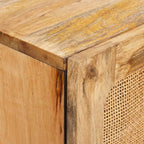 Aparador alto Marrón 90 x 33 x 75 cm Madera de mango maciza
